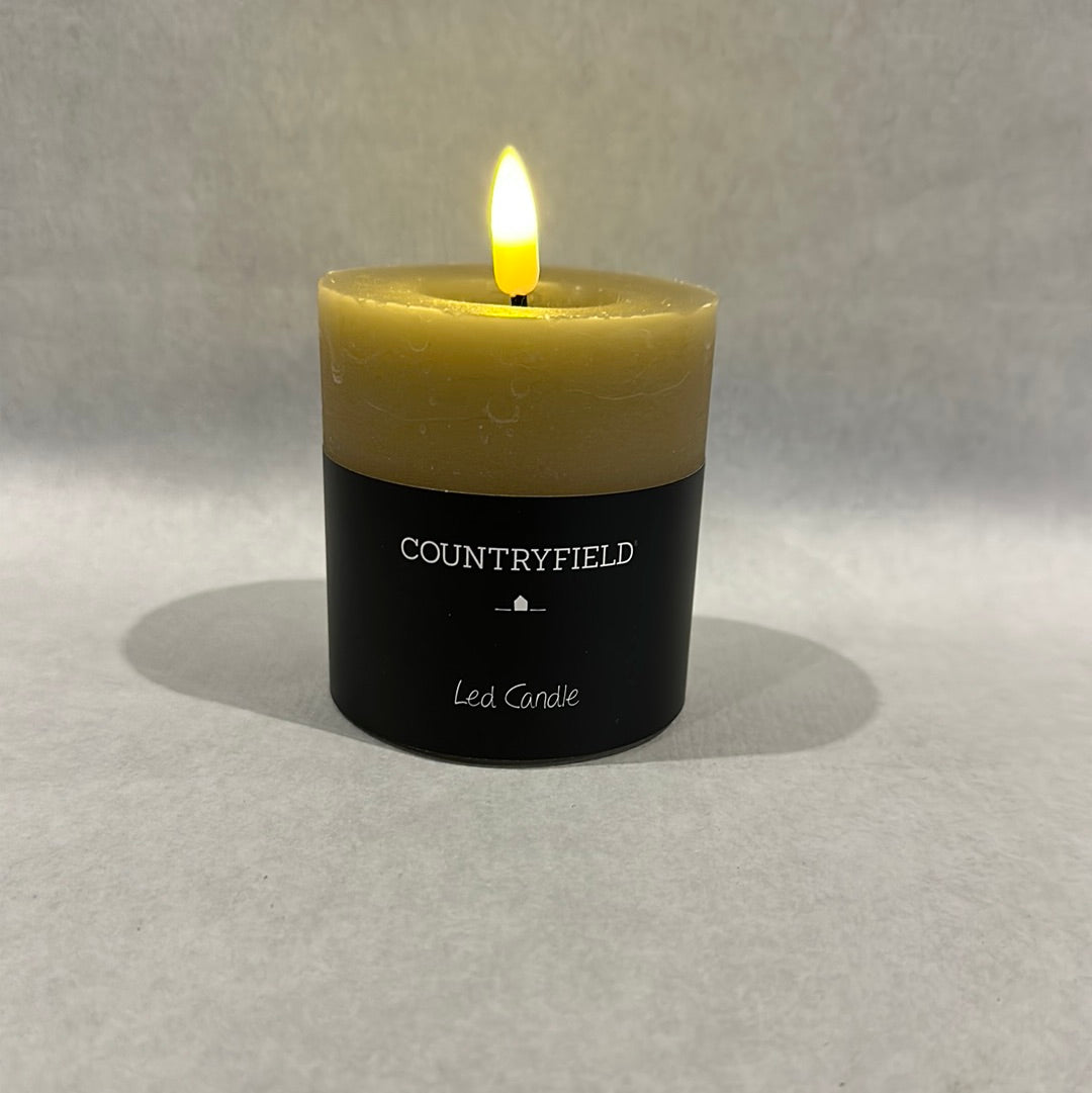 Ledkaars beige Stomp 10 cm