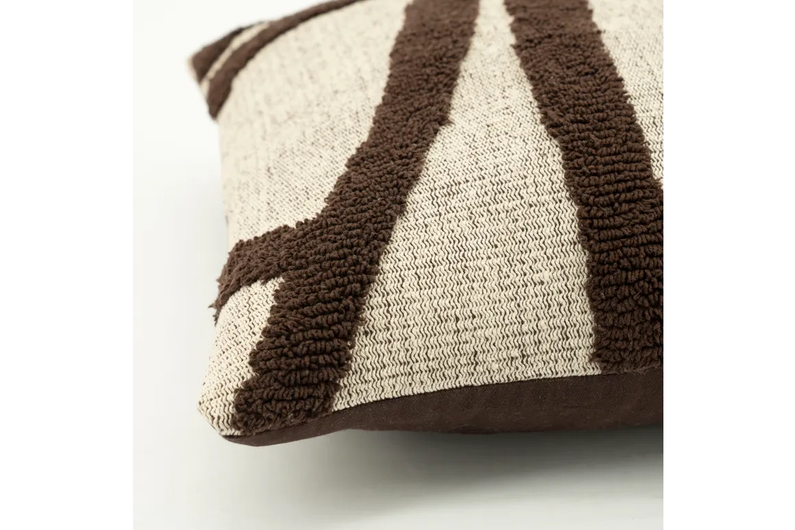 Pillow Majani- dark brown