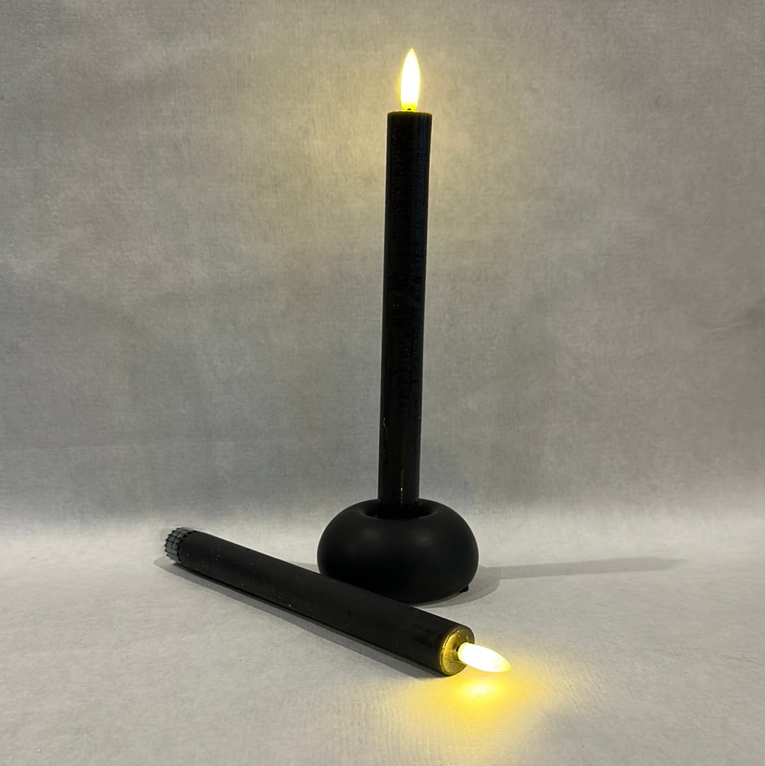 Ledkaars zwart Dinner 24,5 cm