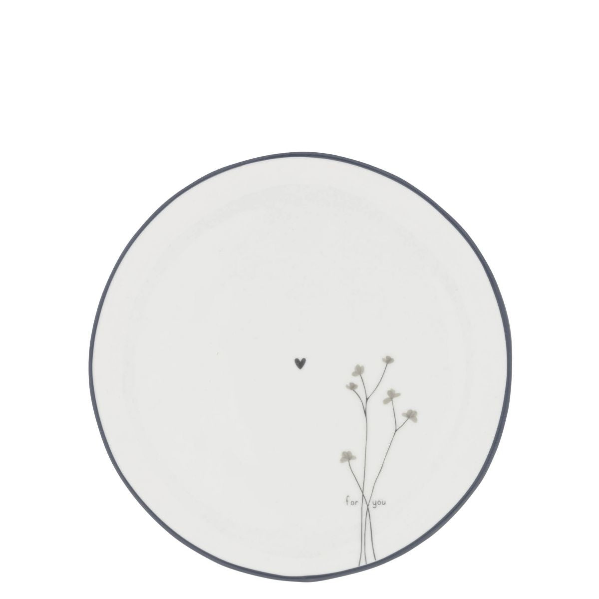 Dessert Plate 19cm White/Poppies - for you