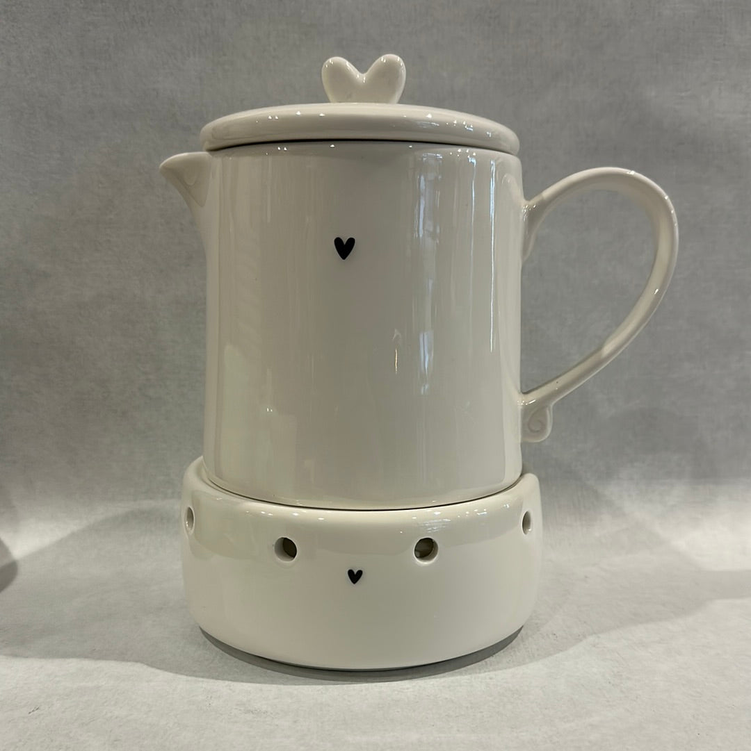 Teapot White / Tealight Holder White