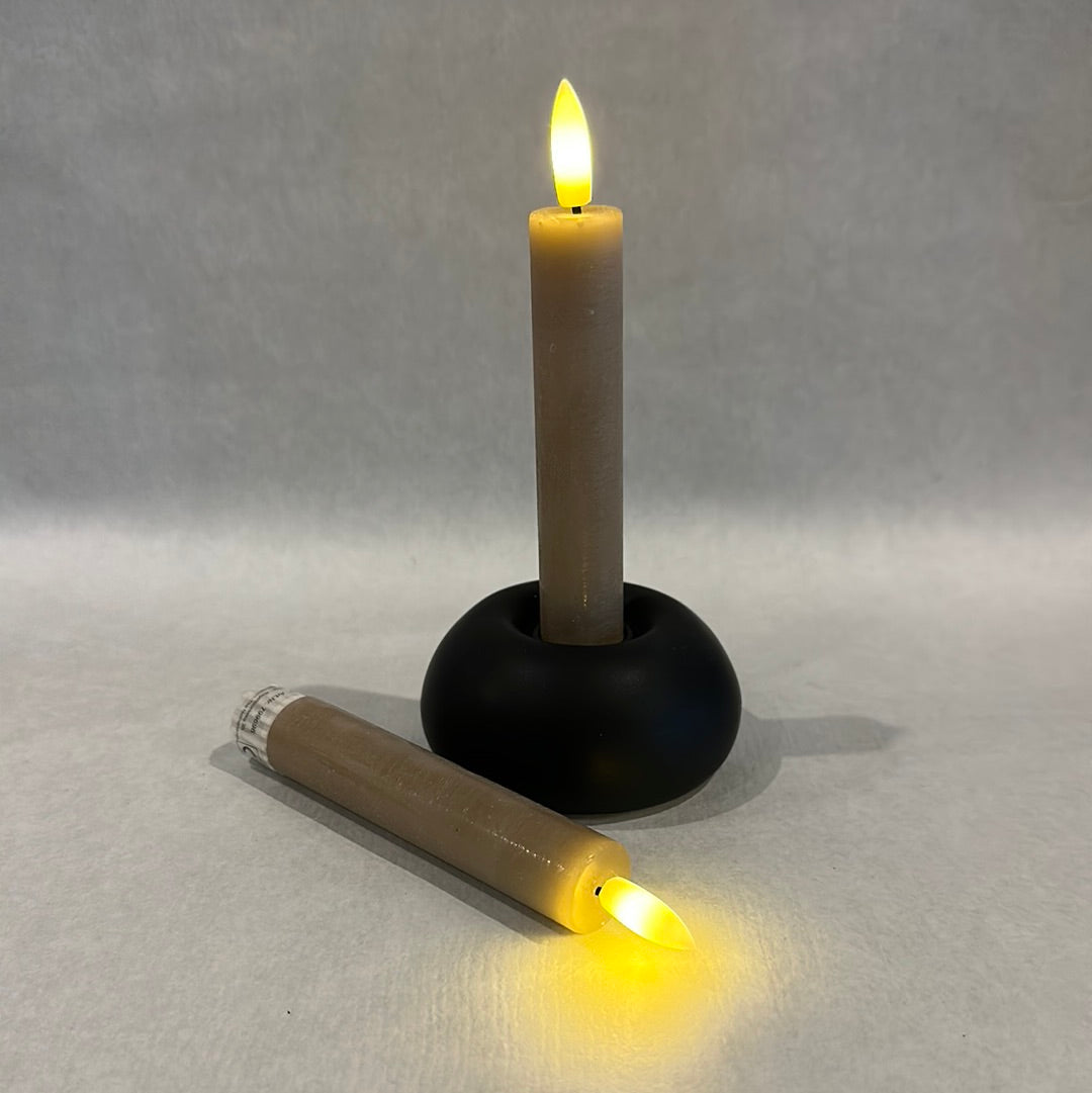 Ledkaars beige Dinner 15 cm