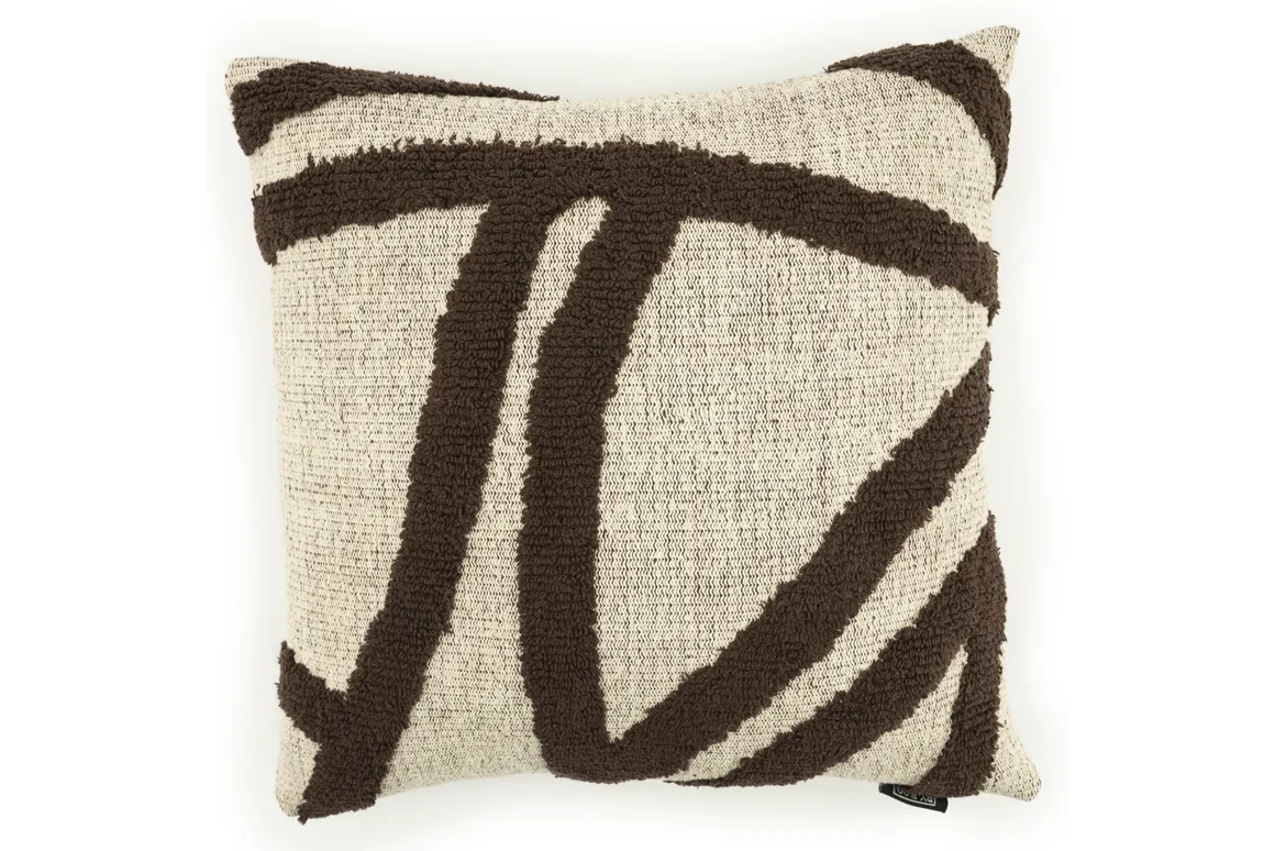 Pillow Majani- dark brown