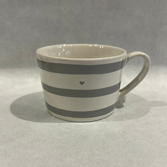 Cup White/Stripe Gray