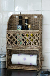 Rustic rattan kitchen organiser riviera maison